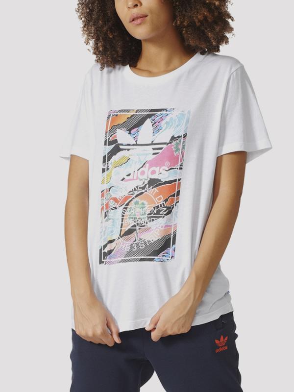 Tričko adidas Originals TONGUE L TEE Bílá