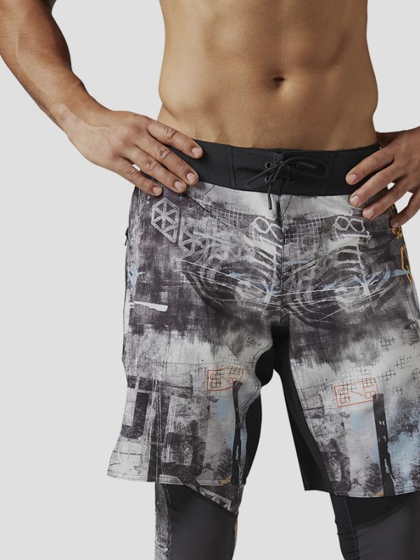 Kraťasy Reebok SRM BOARD SHORT BLACK Barevná