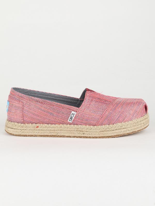 Boty Toms PMGRNT WOVEN MELANGE YT PLATALP ESP Růžová