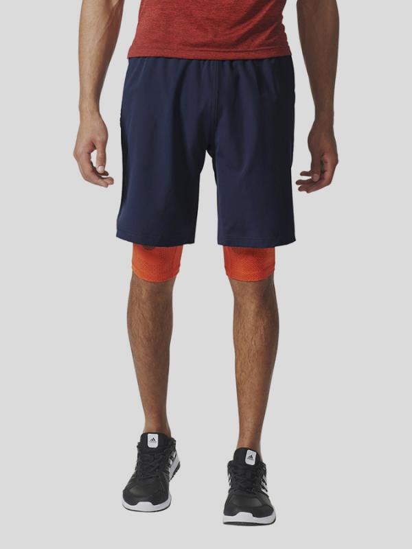 Kraťasy adidas Performance CRAZYTR SH 2IN1 Modrá