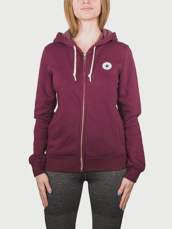 Mikina Converse Core Full Zip Hoodie Červená