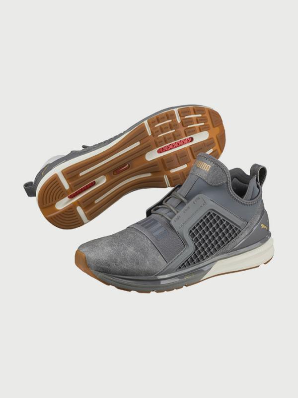 Boty Puma IGNITE Limitless Leather Šedá