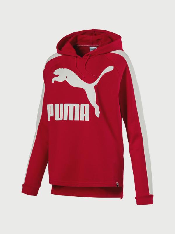 Mikina Puma Archive Logo T7 Hoody Toreador Červená