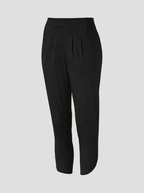 Tepláky Puma STYLE P. Long Drapy Pants W black Černá
