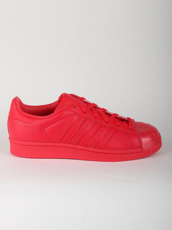 Boty adidas Originals SUPERSTAR GLOSSY TOE W Červená