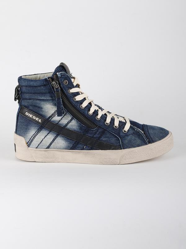 Boty Diesel D-STRING PLUS - sneaker mid Modrá