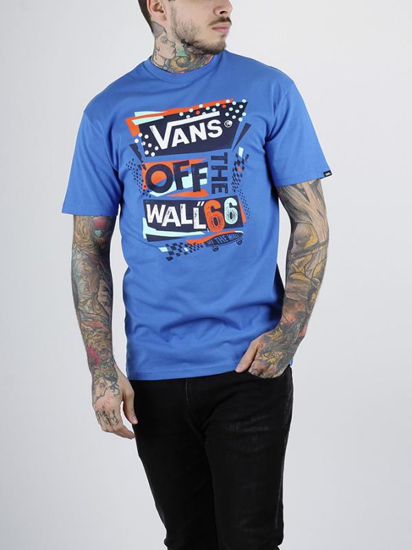 Tričko Vans MN STENCILED II ROYAL/DRESS Modrá
