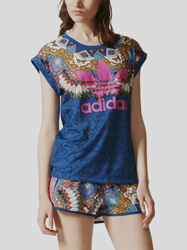 Tričko adidas Originals BORBOMIX TEE Modrá