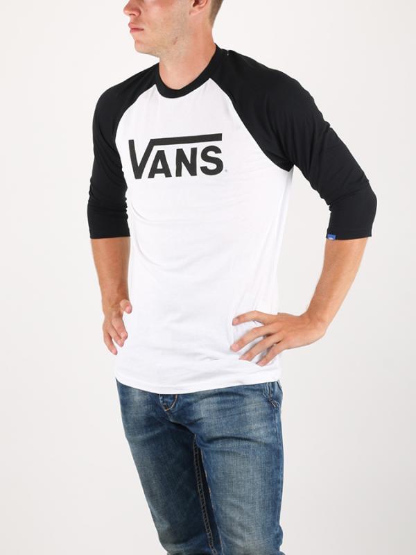 Tričko Vans Mn Classic Ragl White-Black Bílá
