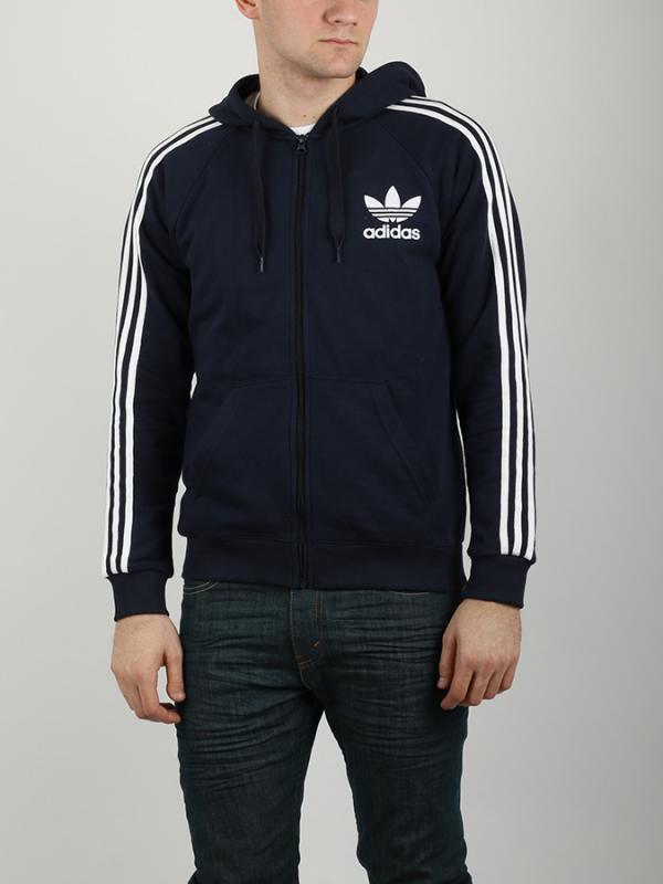 Mikina adidas Originals CLFN FT FZ Modrá