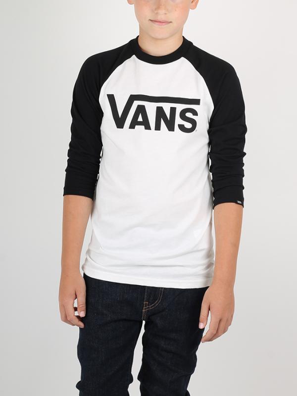 Tričko Vans By Classic Ragl White/Black Bílá
