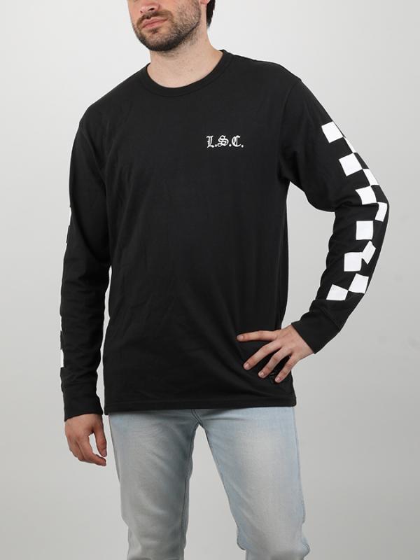 Tričko LEVI'S SKATE GRAPHIC LS TEE JET BLACK Černá