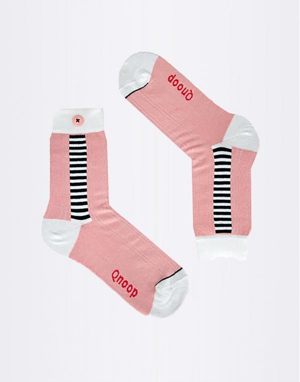 Qnoop Side Stripe coral pink 39-42