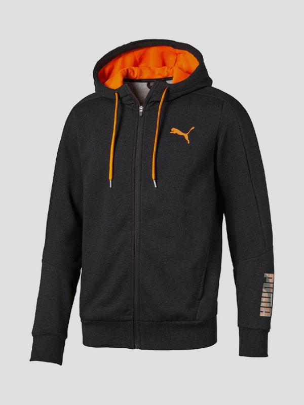 Mikina Puma  Hero FZ Hoody FL Dark Gray Heather Černá