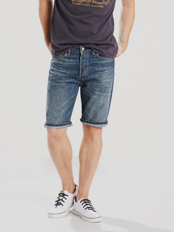 Kraťasy LEVI'S 501 HEMMED SHORT DESTINY STREE Barevná