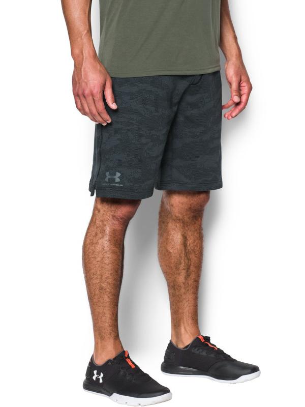 Kraťasy Under Armour SS Camo Fleece Short Černá