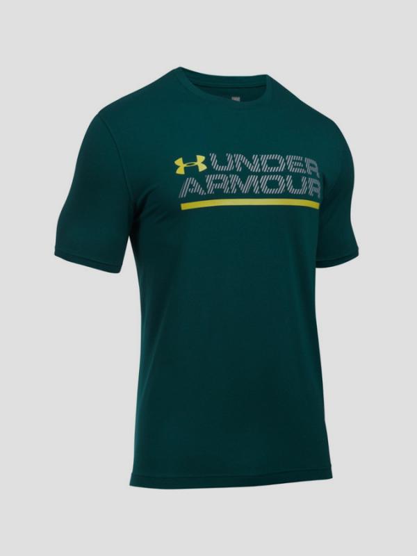 Tričko Under Armour Wordmark Lock Up SS Zelená