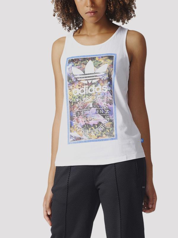 Tílko adidas Originals TONGUE L TANK Bílá