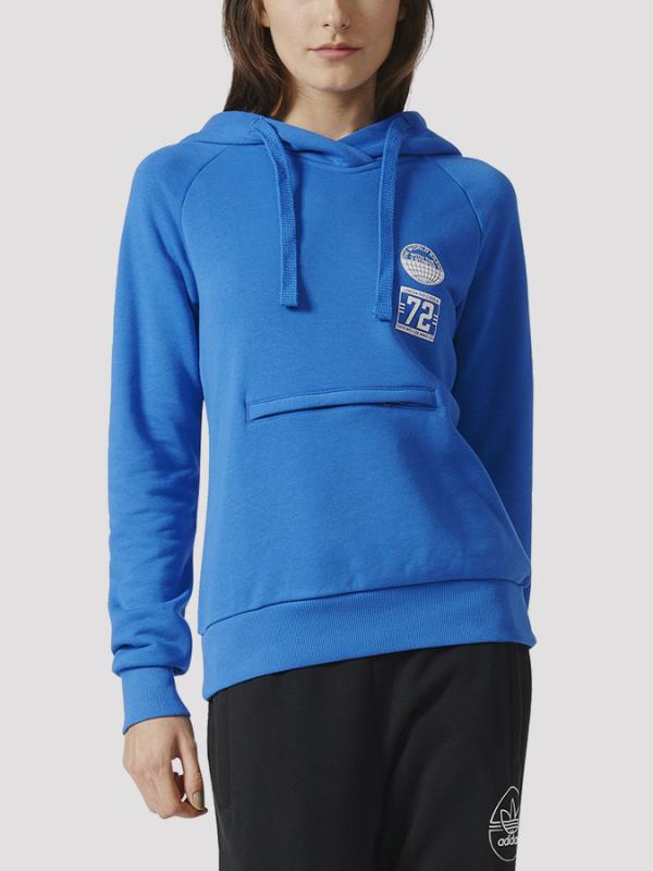 Mikina adidas Originals HOODIE FT Modrá
