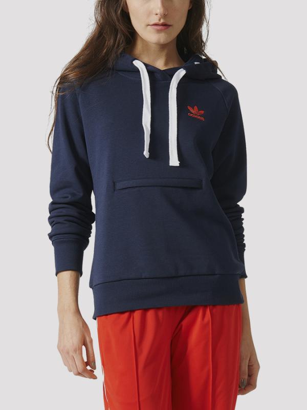 Mikina adidas Originals HOODIE FT Modrá