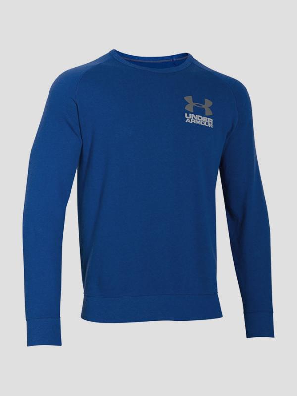Tričko Under Armour ColdGear Triblend LC Lockup Crew Modrá