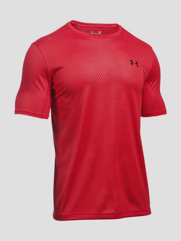 Tričko Under Armour Heatgear Raid Microthread SS Tee Červená