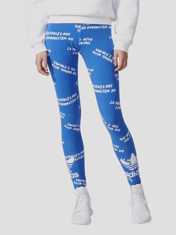 Legíny adidas Originals TREFOIL LEGGING Modrá