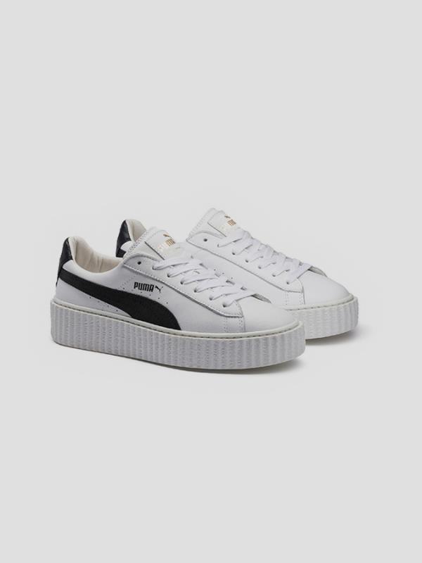 Boty Puma CREEPER WHITE & BLACK Barevná