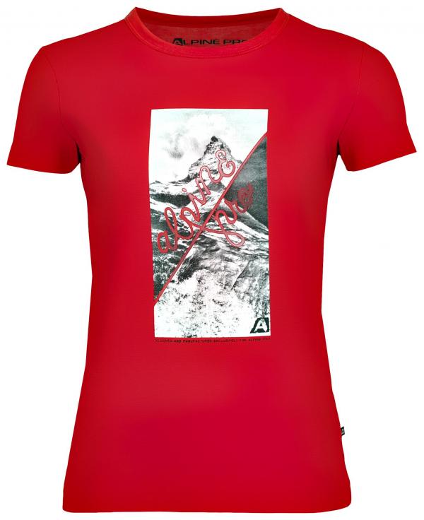 ALPINE PRO SASHA ORANŽOVÁ / ČERVENÁ Dámské Triko XS