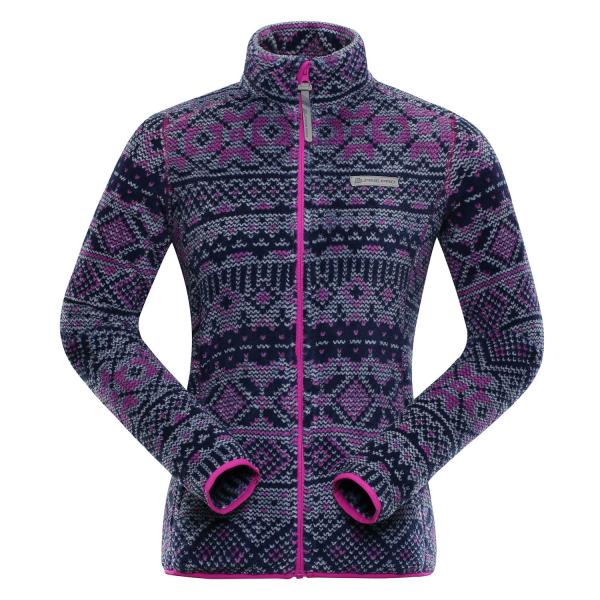 ALPINE PRO ELKIE 3 RŮŽOVÁ / FIALOVÁ Dámská Mikina XL