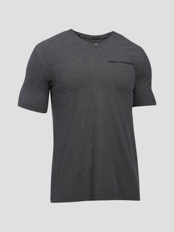 Tričko Under Armour Heatgear Charged Cotton V-Neck Šedá