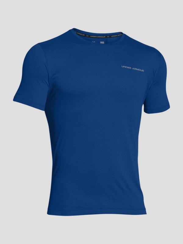 Tričko Under Armour Heatgear Charged Cotton SS T Modrá