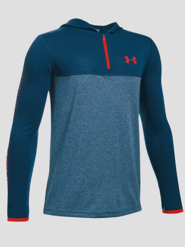 Mikina Under Armour Threadborne 1/4 Zip Hood Modrá
