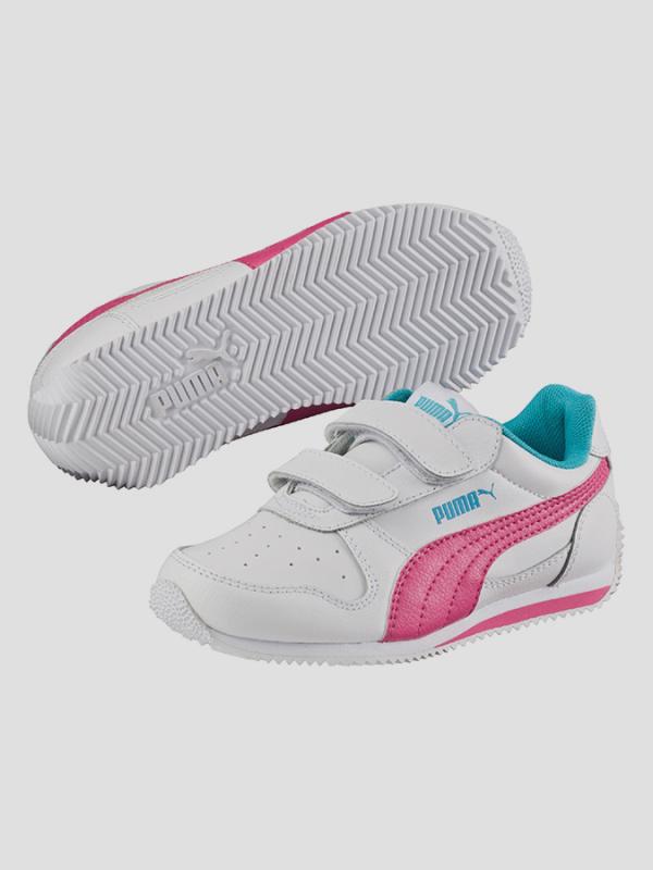 Boty Puma Fieldsprint L V PS White-Fandango P Bílá