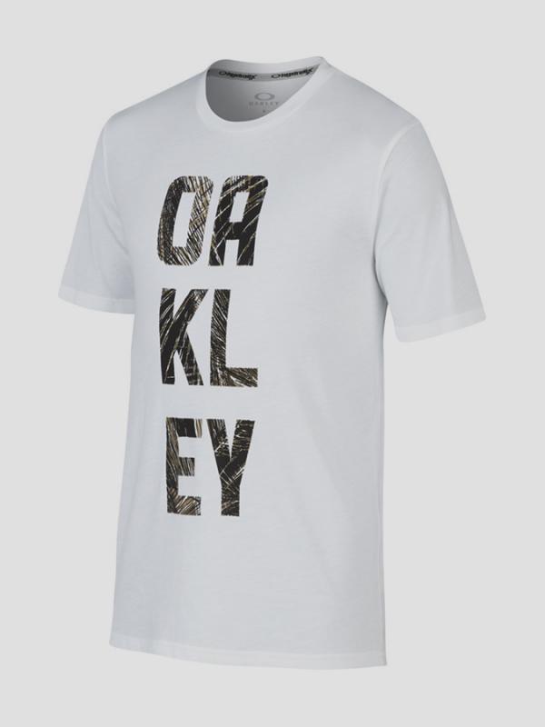 Tričko Oakley O-TRAIN PALM FILL White Bílá