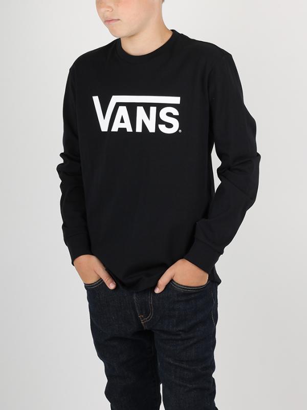 Tričko Vans BY CLASSIC LS B Black/White Černá