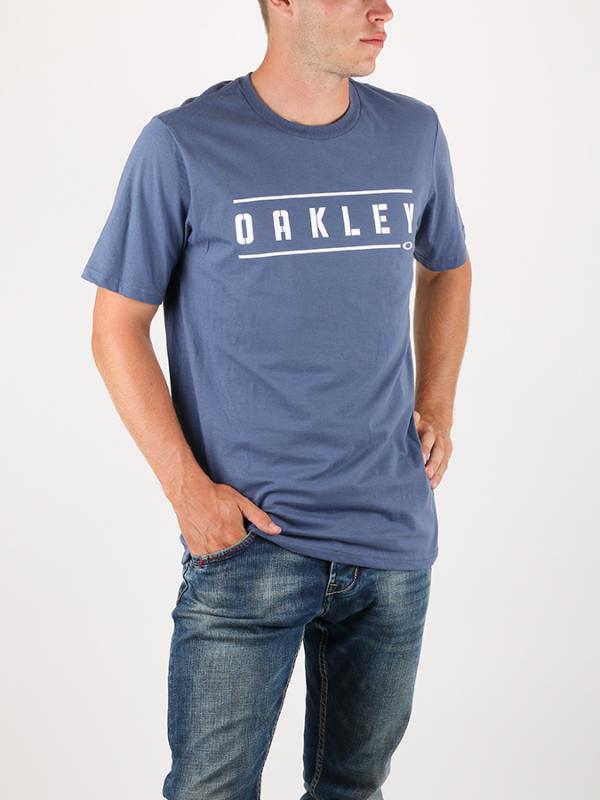 Tričko Oakley DOUBLE STACK Blue Indigo Modrá