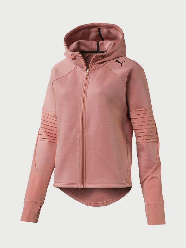 Mikina Puma EVOSTRIPE FZ Hoody Hnědá