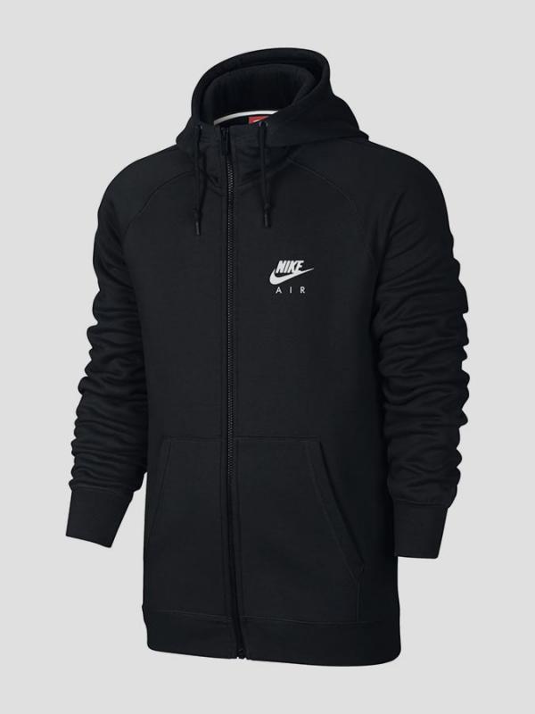 Mikina Nike M NSW HOODIE FZ FLC AIR HRTG Černá