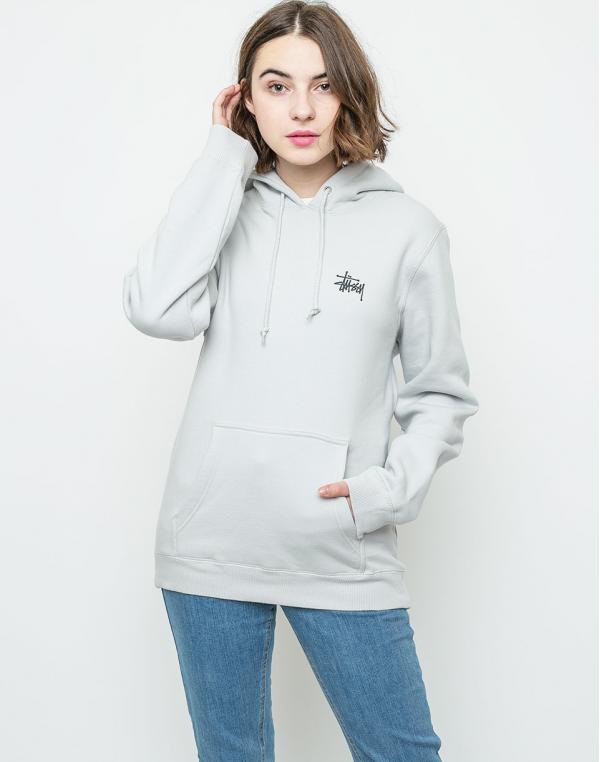 Mikina Stussy Basic Hood Fog