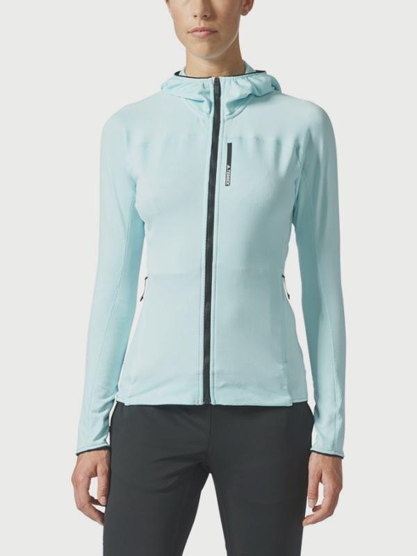 Mikina adidas Performance W TraceRo Ho Fl Modrá