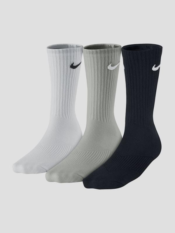 Ponožky Nike YTH CTN CUSH CREW W/ MOIST 3 Pack Bílá