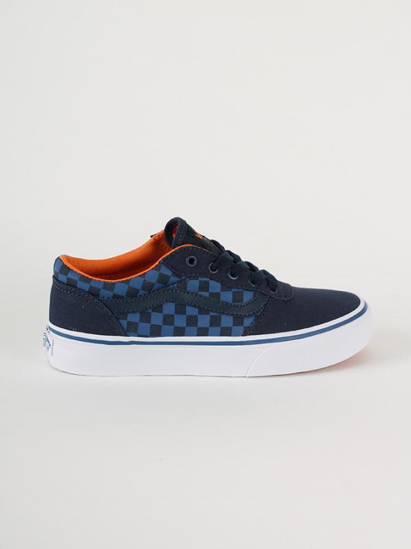 Boty Vans Y Milton (Checkers) Drs Modrá