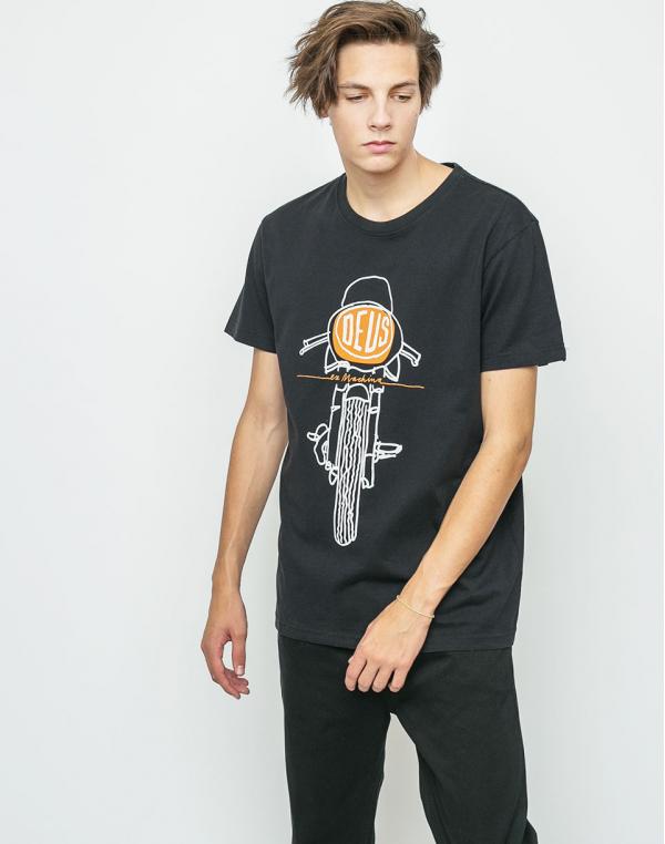 Logo tee Deus Ex Machina Frontal Matchless Black