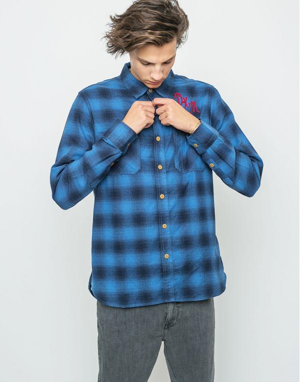 Deus Ex Machina Service Flannel Check Blue Check XL