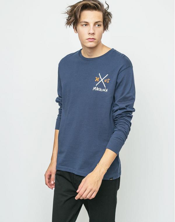 Logo tee Deus Ex Machina Workers Navy