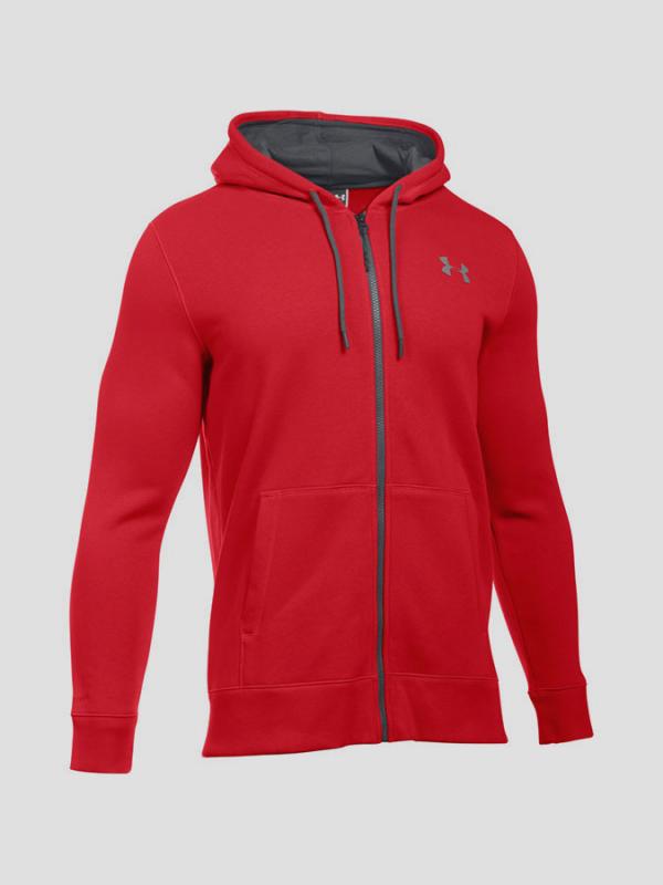 Mikina Under Armour Storm Rival Cotton Full Zip Červená