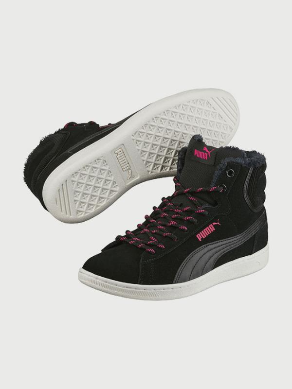 Boty Puma Vikky Mid Corduroy Black- Černá