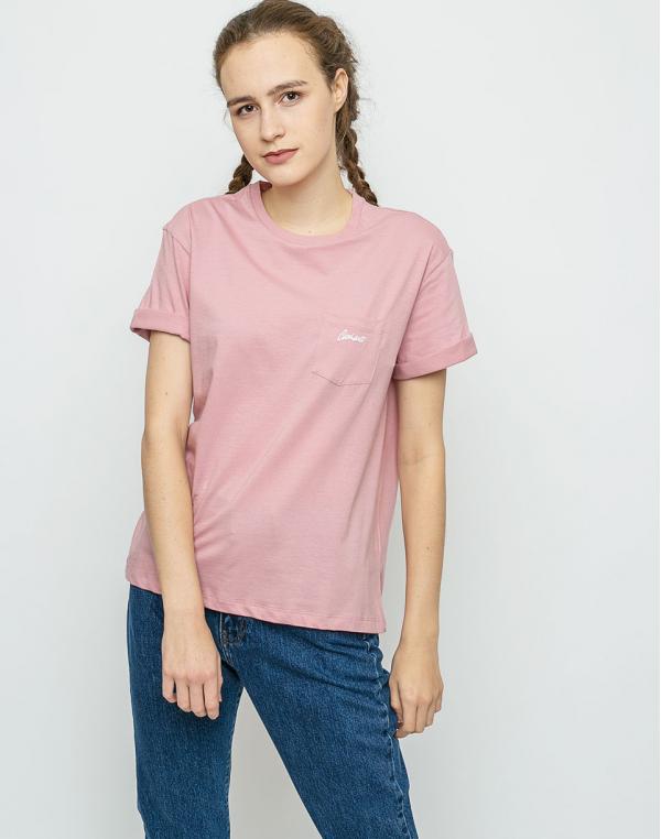 Jednobarevná Carhartt WIP Temple Stray Pocket Soft Rose/White