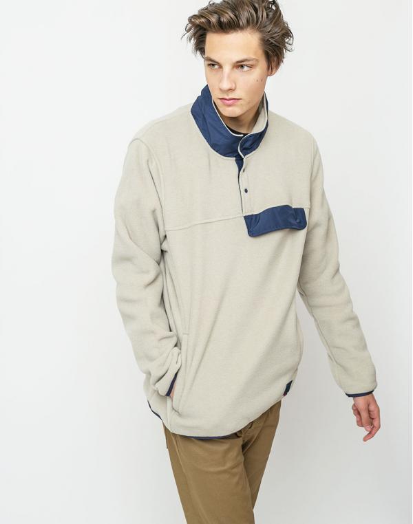Herschel Supply Fleece Pull Over Oatmeal/Peacoat M